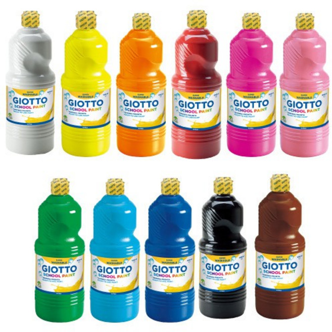 GIOTTO 可洗式兒童顏料 1000ml, 綠