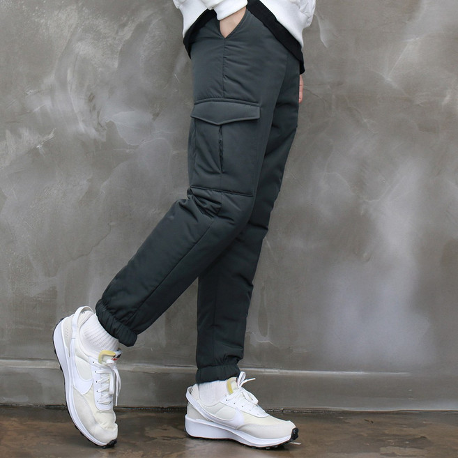 콘피아르 남성용 베이직 카고 패딩 조거 팬츠 TC8701