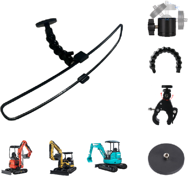 백미러 룸미러 ( 초대형 43cm 광각 다중관절 ) (핵파워 자석형 & 악어집게형) ( 트랙터 미니굴삭기 농기계 구보다 얀마 ), 1개