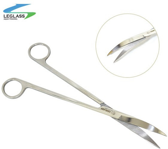 리글라스 곡형 가위 25cm, 1개