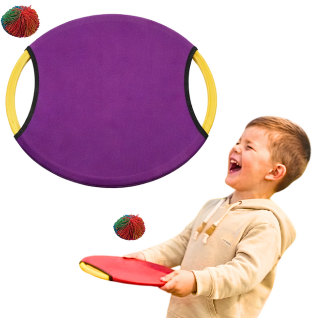 맘스픽 바운싱패드 쿠쉬볼 세트 캐치 원반 스포츠 야외놀이 바운스패드, 1개, 퍼플