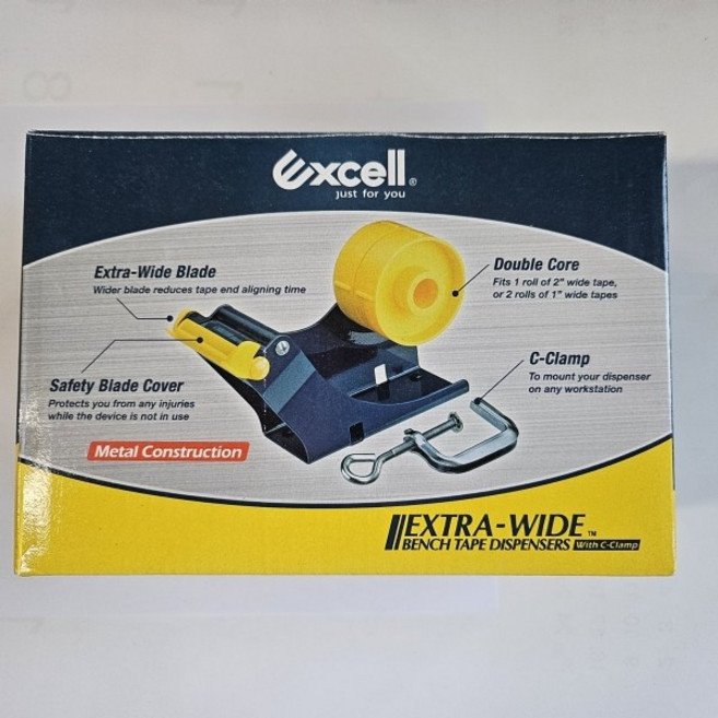 Excell 엑스트라 와이드 테이프 디스펜서 - 벤치 고정형 - C클램프 포함 (2인치/50mm 대응), 1개