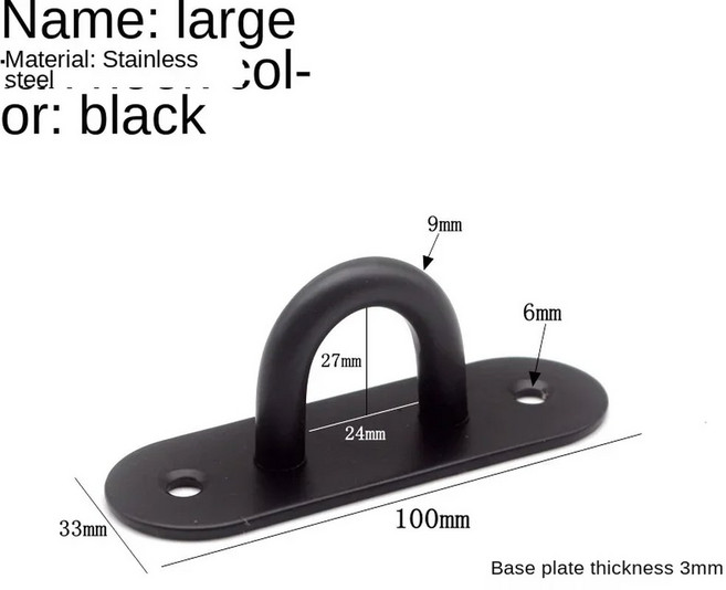 1Pcs 블랙 스테인레스 스틸 샹들리에 샌드백 천장, Top hook seat-3, 1개