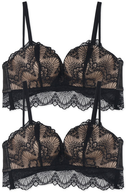 [애프터문] 볼륨 노와이어 레이스 브라 2매 세트