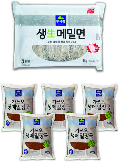 시원하고 진한 면사랑 메밀소바세트(생면+장국), 10세트, 300ml
