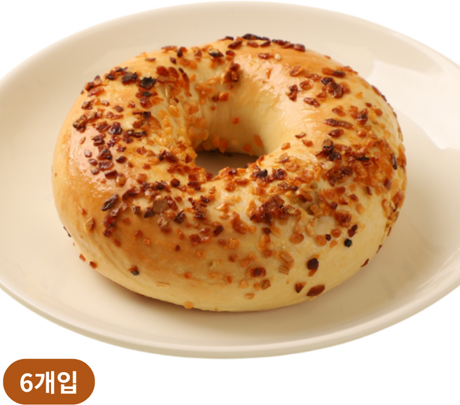 뉴욕 베이글 어니언 맛 저칼로리 무지방 다이어트 비건 냉동, 6개, 113g