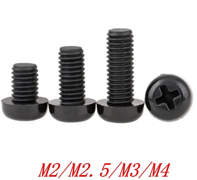 나일론 플라스틱 절연 호환 원형 헤드 기계 나사 팬 M2 m2.5 m3 m4 m6 m8 화이트 블랙 20-100 개, 07 M3  50pcs, 02 black nylon, 07 5mm