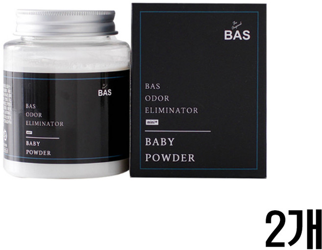 BAS 미니 플러스 차량용탈취제 베이비 파우더, 160g, 2개