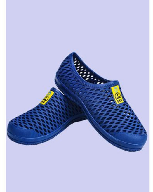 안전화 유니섹스 정전기 방지 샌들 구멍 뚫린 신발 먼지 없는 작업장 두꺼운 부드러운 밑창 통기성 작업화