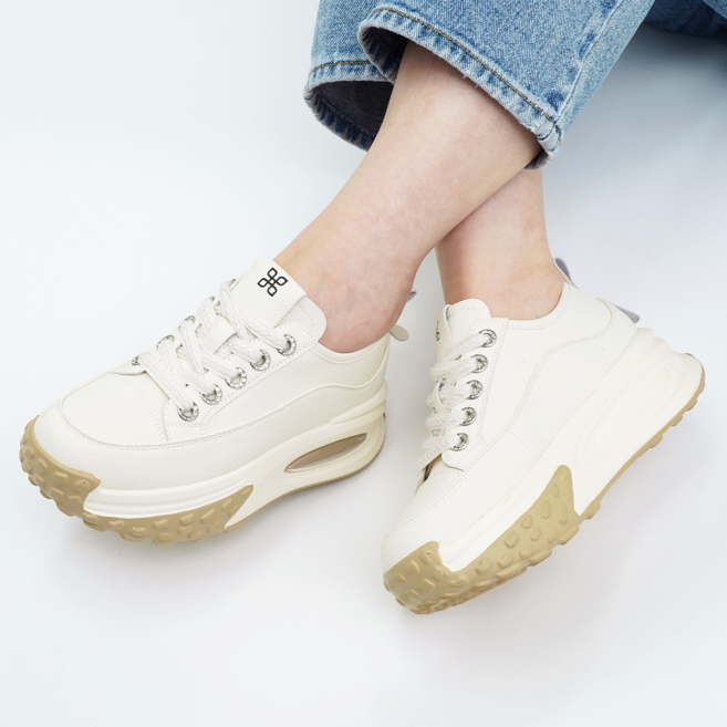 라마트리 코어스텝 7cm 키높이 소가죽 스니커즈