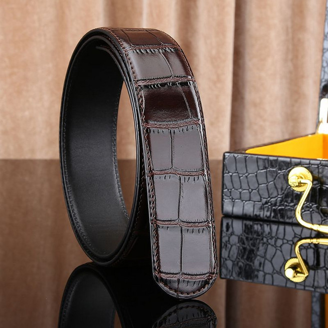 통가죽벨트 리얼 악어 선물용 남자 가죽 버클 벨트