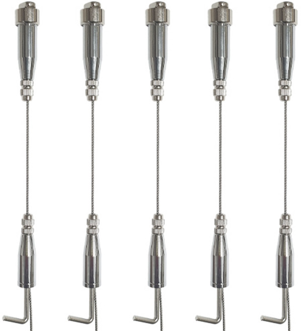 천정원터치 후크 튼튼 대형, 실버, 5개