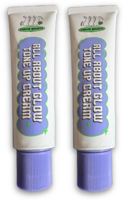 체이싱래빗 올어바웃 글로우 수분밀착 톤업크림 (50ml+50ml) 100ml 톤업크림 쿨톤치트키 워터프루프 밀착력 업 화사, 3개