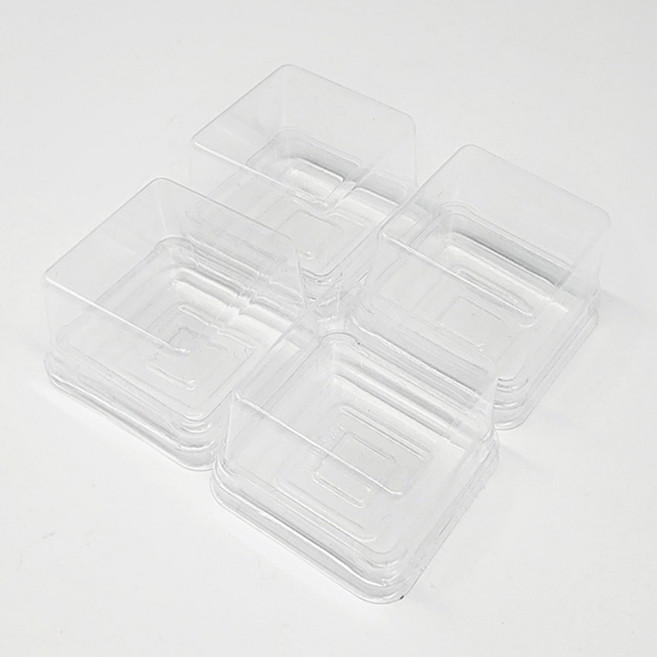 화과자 케이스 1구(투명) 50개 사각 페트 양갱상자 투명 50개