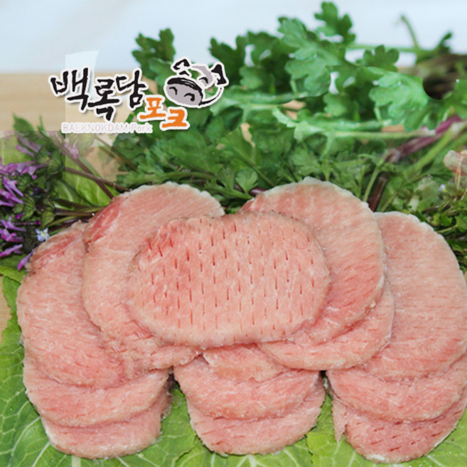 [백록담포크]제주흑돈 등심500g x 6팩(돈가스용), 1