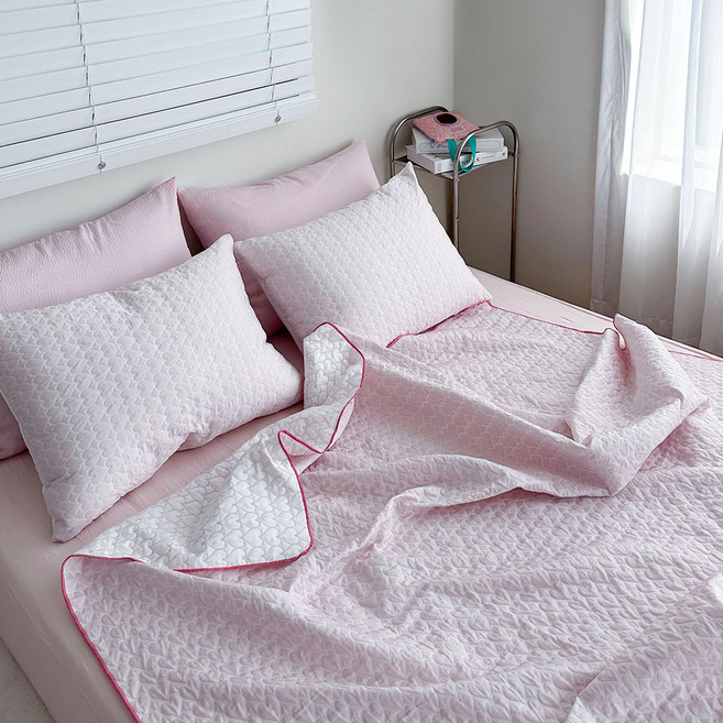 럽쿨 냉감 듀라론100%정품 여름 쿨 먼지없는 시어서커 이불세트 4colors (SS/Q)