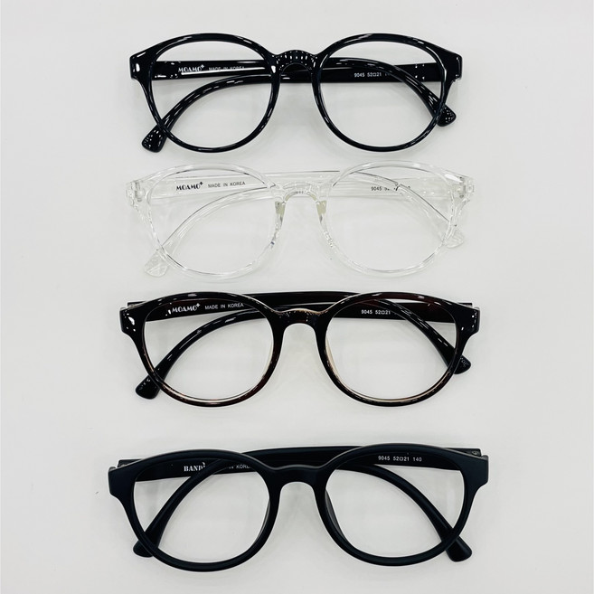 가벼운 국산 검정 뿔테 남자 안경 알없는 동글이 여자 투명 패션 안경테 반디