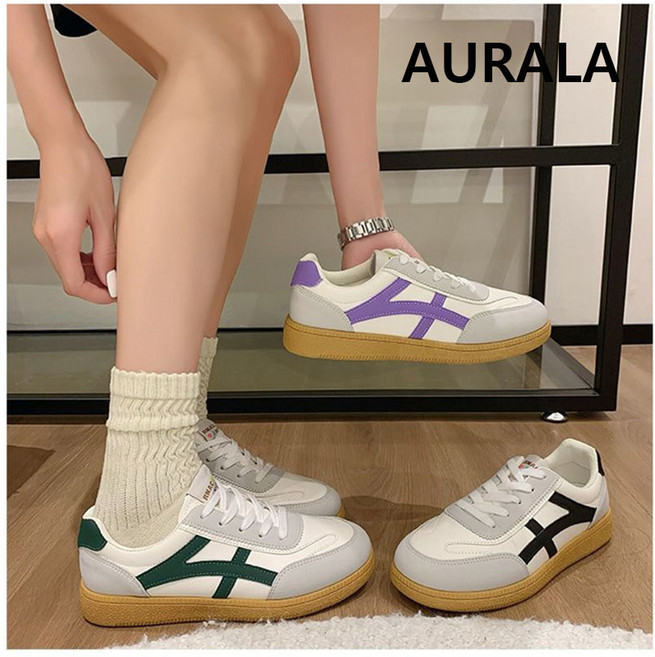 AURALA 여성 스니커즈 운동화 트렌디 캐주얼 슈즈 워킹화