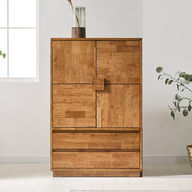 머스 750 높은 안방수납장 옷 원목 서랍 수납장, 월넛