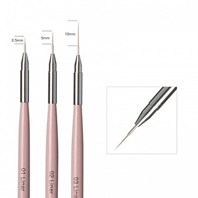 뷰젤 라이너브러쉬 네일브러쉬 3종, 라이너1, 1개, 라이너01