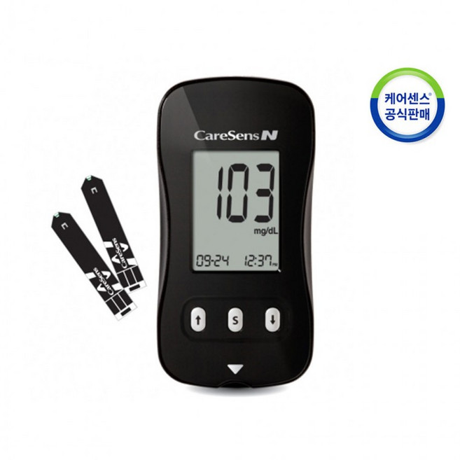 케어센스 혈당측정기 기본세트(검사지10+채혈침10+건전지+가방) 당뇨 검사 체크 기계, 1개