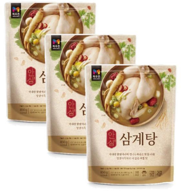 안심 삼계탕, 850g, 3개