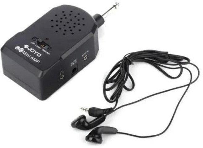 일렉기타헤드폰앰프 기타 미니 헤드폰 JOYO 앰프 휴대용 스피커 일렉트릭 베이스 왜곡 음색 대용량 플러그 앤 플레이 액세서리, 1) Black, 1개