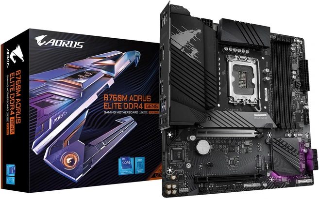 GIGABYTE B760M AORUS ELITE DDR4 GEN5 Micro-ATX 마더보드 B760M A E DDR4 GEN5 MB6781 - 쿠팡