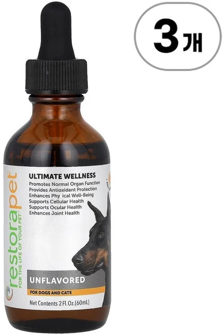 리스토라펫 얼티밋 웰니스 언플레이버 RestoraPet Ultimate Wellness For Dogs and Cats Unflavored 60ml, 3개 - 쿠팡