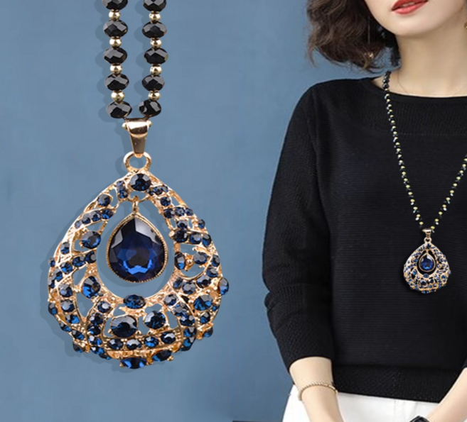 고급스러운 여성 롱목걸이[ 선물박스포함]