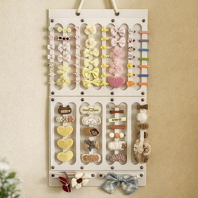 비니오 벽걸이 헤어 악세사리 정리함 머리끈 집게핀 정리 보드 걸이