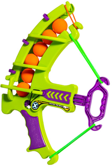 彈射軟綿球蘿蔔弓 弓箭玩具 軟蛋不傷人親子互動玩具, 綠紫色, 1個