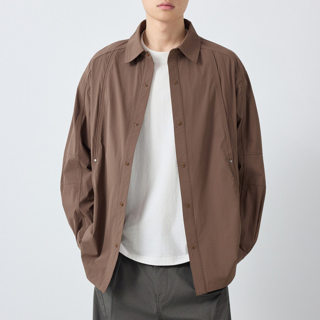 墨麥客男裝美式休閒拼接男士夾克2026春新款鉚釘裝飾外套男81619.