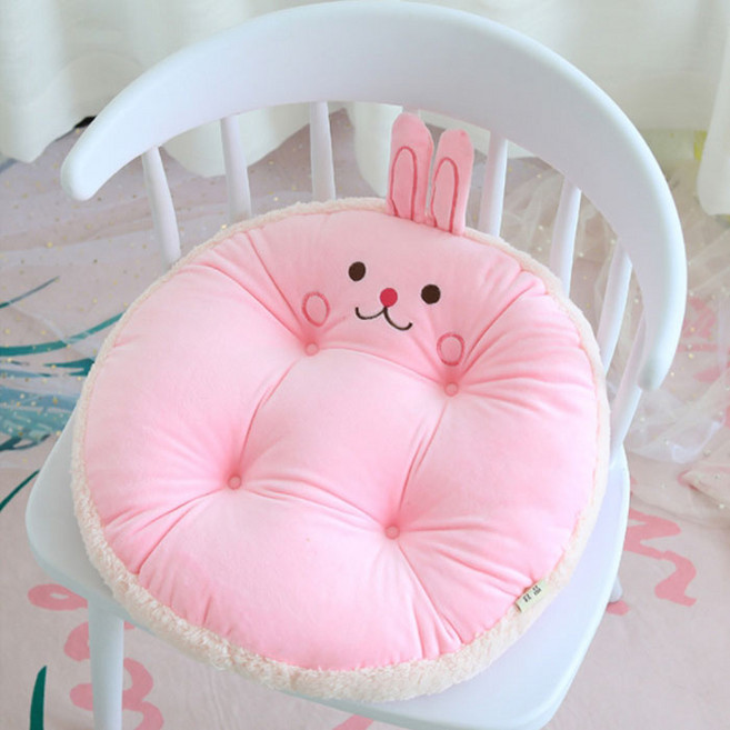 로미홀리 의자방석 소파쿠션 원형 극세사 사무실 의자쿠션