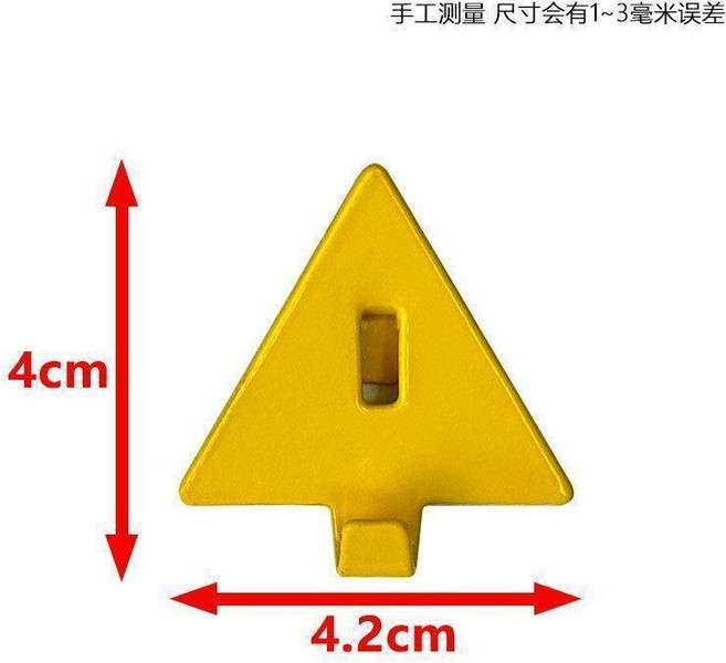 洞洞板掛鉤配件 多色烤漆 6mm通用掛勾 收納整理, 1個, 純黃色三角形,6個套裝, 黃色