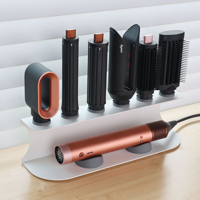 라임리빙 다이슨 에어랩 거치대 코안다2x 호환 6구, 화이트, 1개