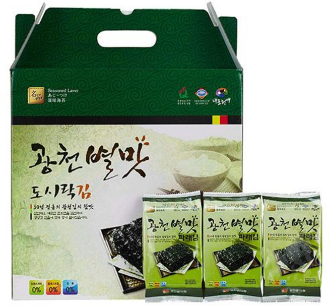 광천별맛김 파래도시락 조미김4gx32봉, 단품