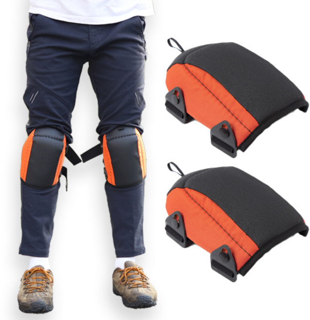 YGG 타일 도배 작업용 무릎보호대, 오렌지, 1개