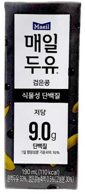 매일두유 검은콩 190ml 12팩, 12개