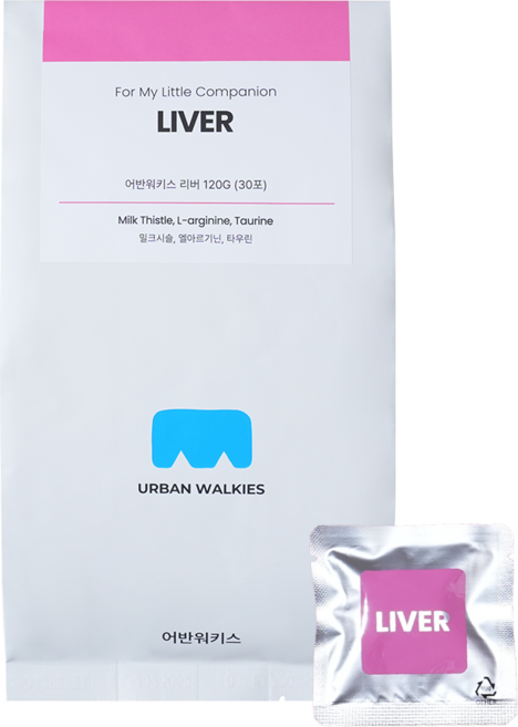 강아지 간영양제 반워키스 리버 30포입, 1개, 심장/간, 120g