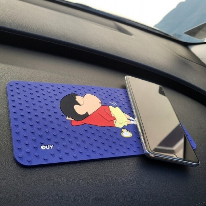 짱구는못말려 차량용 빅사이즈 논슬립패드, 블루, 1개