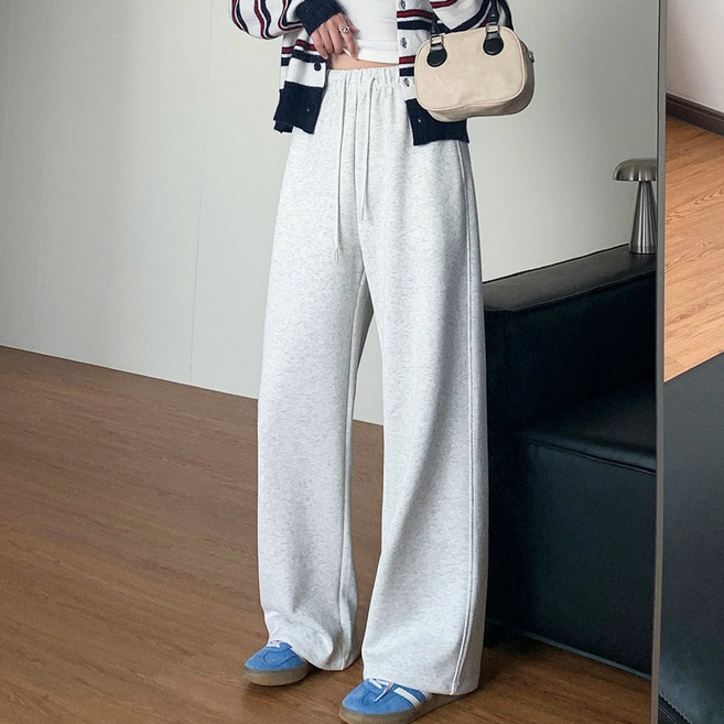 소일레 자체제작 여성 스판 와이드 스트링 조거 팬츠 6color