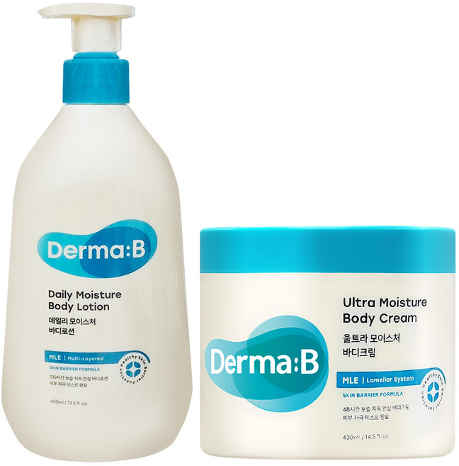 더마비 울트라 모이스처 바디 크림 430ml+로션 400ml, 2개