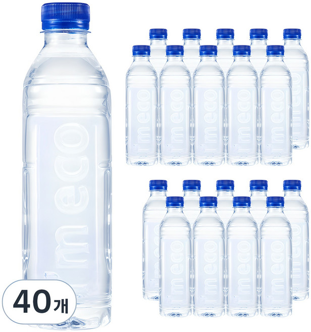 먹는샘물산수 가벼운샘 무라벨, 500ml, 40개