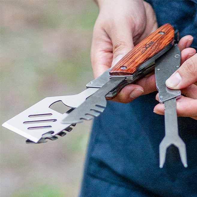 캠핑 멀티툴 집게 칼 포크 뒤집게 조리도구 멀티툴