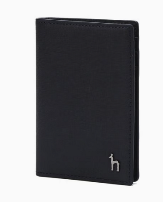 헤지스 깔끔한 단색 소가죽 남성 카드지갑 (선물포장)