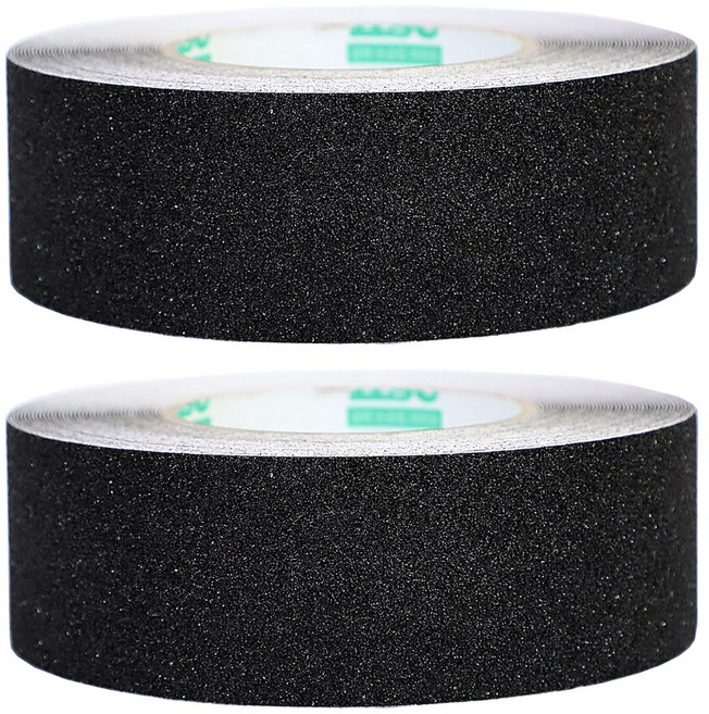 한신케미칼 논슬립 계단미끄럼방지테이프 스티커 검정 50mm x 15M, 2개