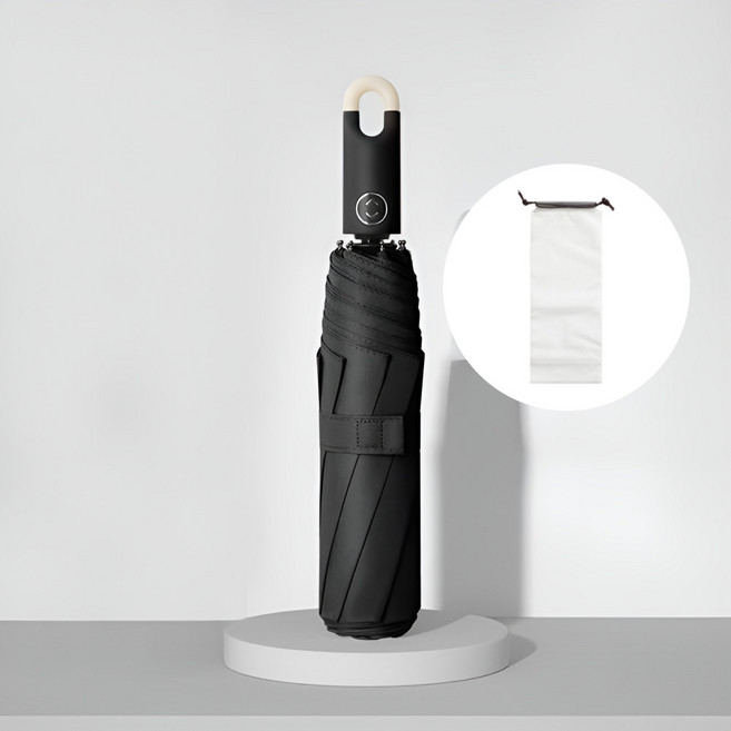 홈더핀 고리형 자동우산 3단 접이식 걸이 휴대 간편 양우산