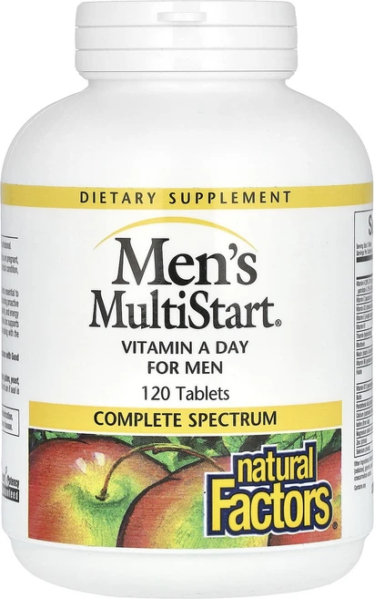 네츄럴팩터스 맨스 멀티스타트 비타민 어 데이 120정, 6개 - 쿠팡