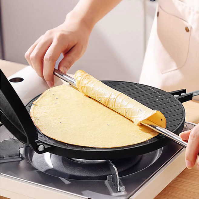 원형 와플팬 프라이팬 크로플팬 얇은 와플메이커 L447, 1개, 단품